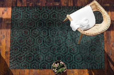 Alfombra vinílica exterior Hexágonos retro