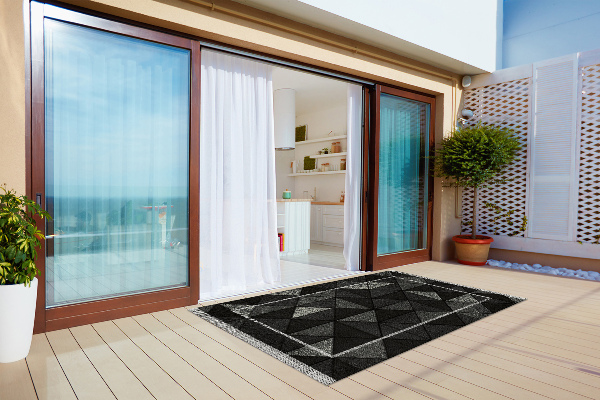 Alfombra exterior Triángulos de efecto 3d