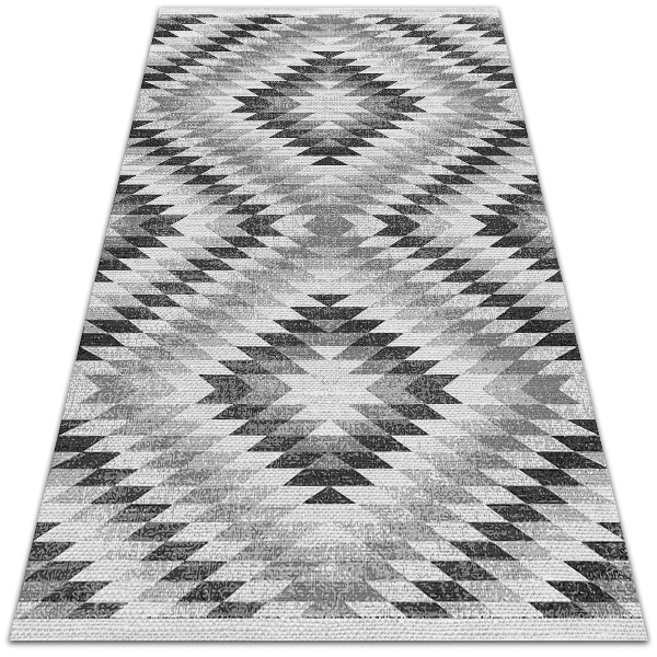 Alfombra exterior Patrón geométrico gris