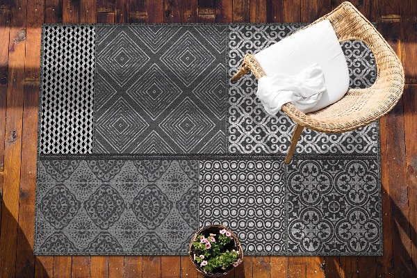 Alfombra terraza Mezcla de diferentes diseños