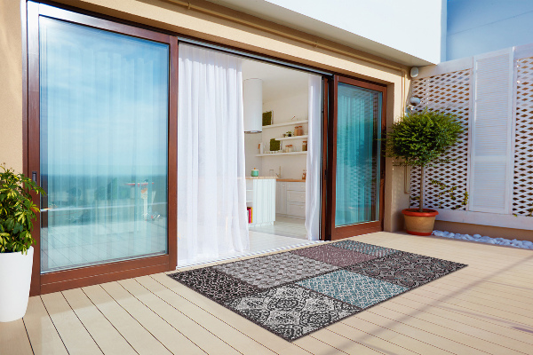Alfombra para terraza exterior Conexión de patrones