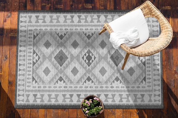 Alfombra para terraza exterior Diamantes grises