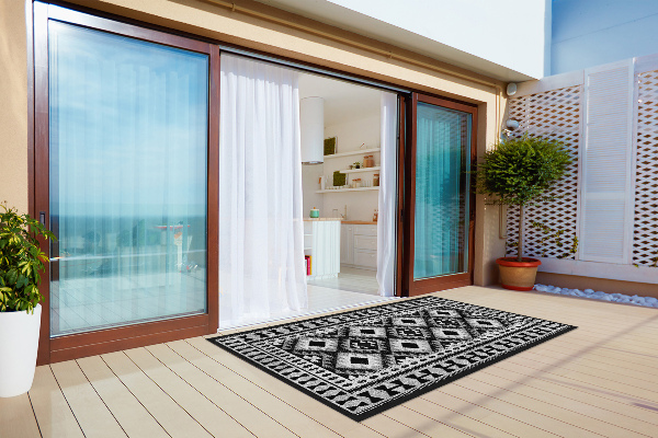 Alfombra terraza Diamantes negros