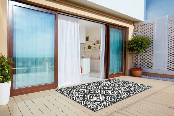 Alfombra terraza Patrones geométricos