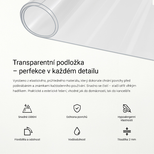 Vidrio blando transparente