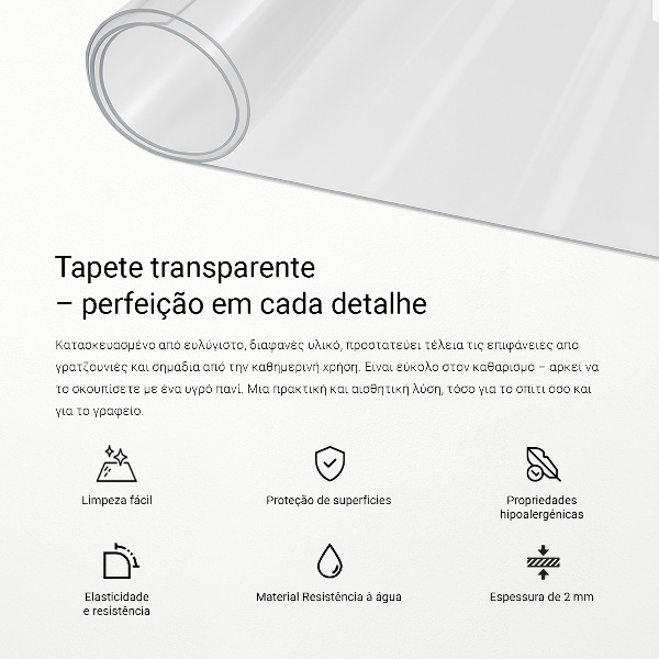 Vidrio blando transparente