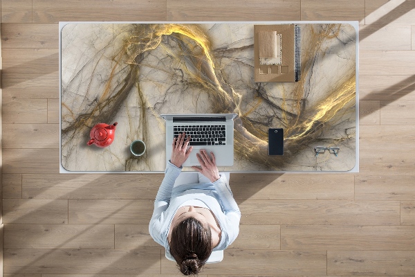 Alfombrilla escritorio Mármol dorado