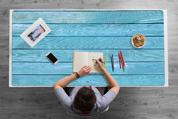 Alfombrilla para escritorio Tablas azules