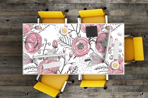 Alfombrilla escritorio Arte de rosas pastel