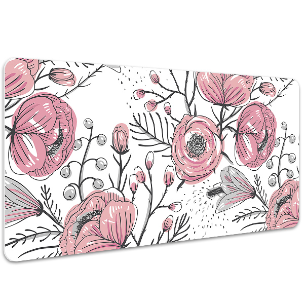 Alfombrilla escritorio Arte de rosas pastel