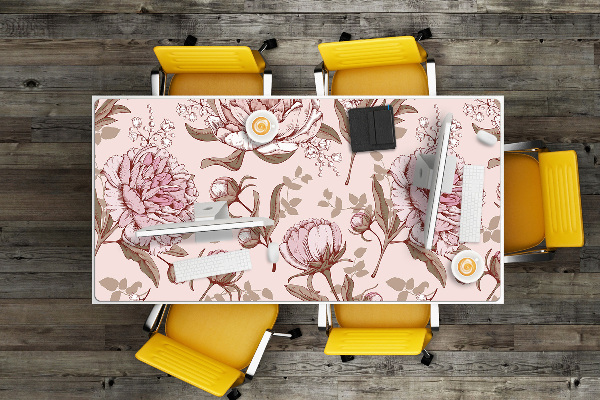 Alfombrilla escritorio Peonies pink
