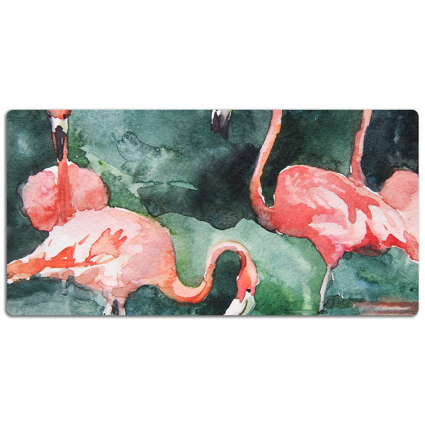 Alfombrilla escritorio Flamencos pintados