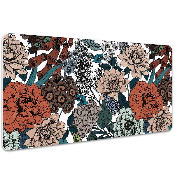 Alfombrilla escritorio Flores retro