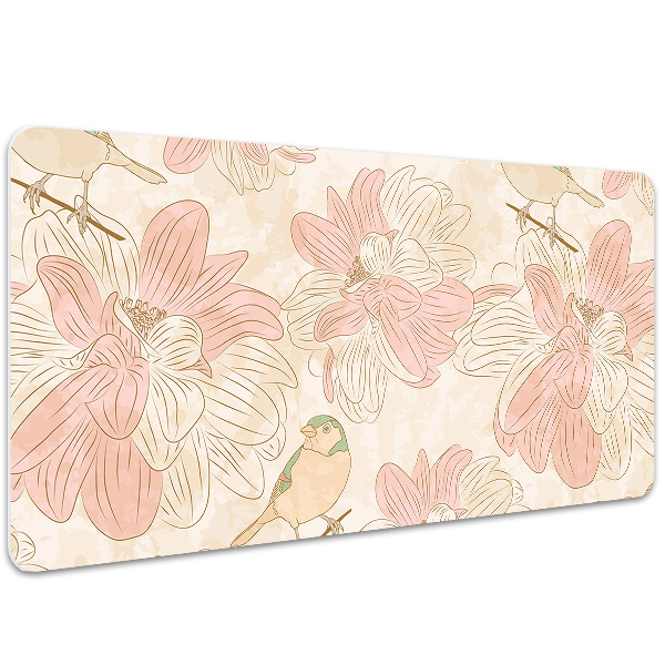 Alfombrilla escritorio Pájaros beige