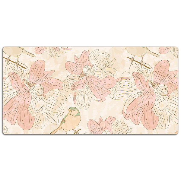 Alfombrilla escritorio Pájaros beige