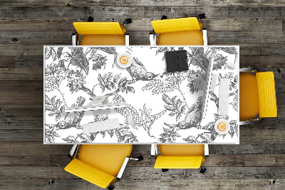 Protector de mesa escritorio Pájaros grises