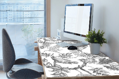 Protector de mesa escritorio Pájaros grises
