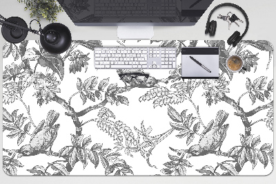 Protector de mesa escritorio Pájaros grises