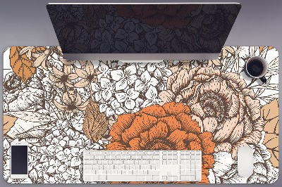 Alfombrilla escritorio Rosas naranjas