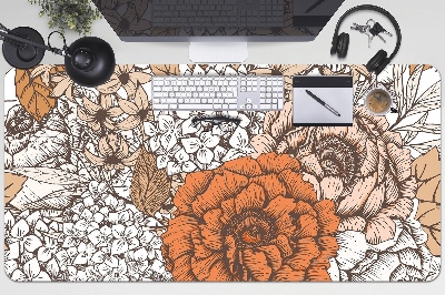 Alfombrilla escritorio Rosas naranjas