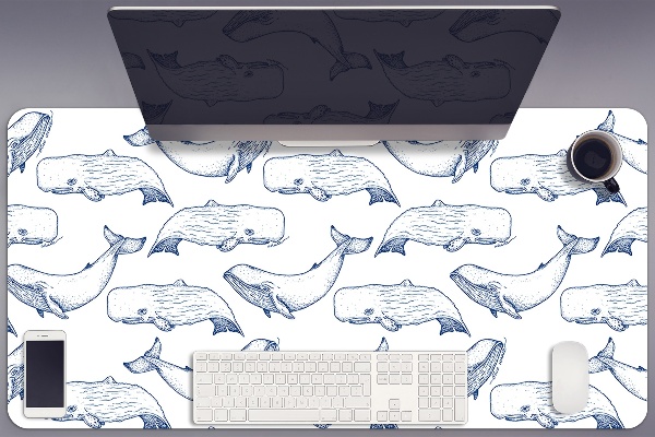 Alfombrilla escritorio Ballenas azules