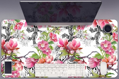 Alfombrilla escritorio Flores de acuarela