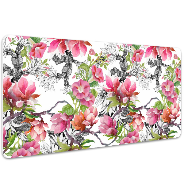 Alfombrilla escritorio Flores de acuarela