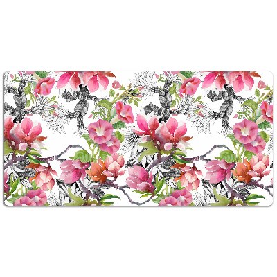 Alfombrilla escritorio Flores de acuarela