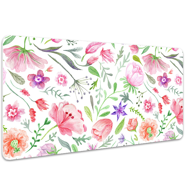 Alfombrilla escritorio Flores pintadas