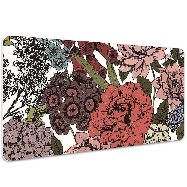 Alfombrilla mesa escritorio Flores de otoño