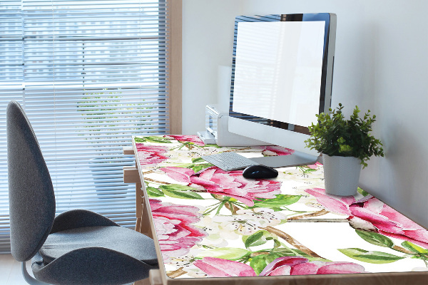 Alfombrilla para escritorio Peonies pink