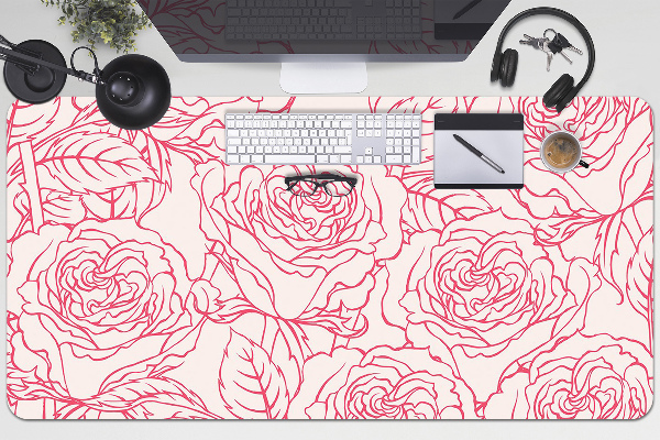 Alfombrilla para escritorio Rosas garabateando