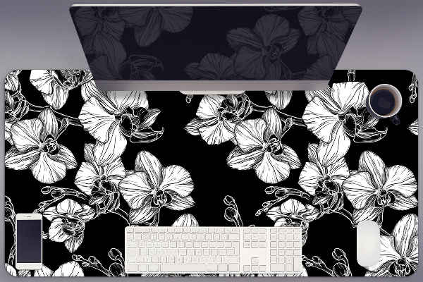 Protector de mesa escritorio Flores negativas