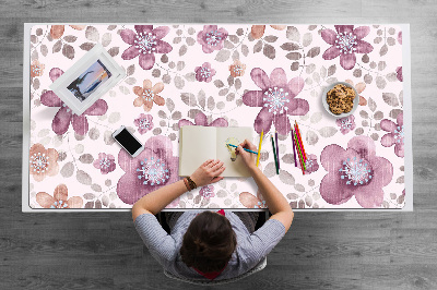 Alfombrilla escritorio Flores rosadas