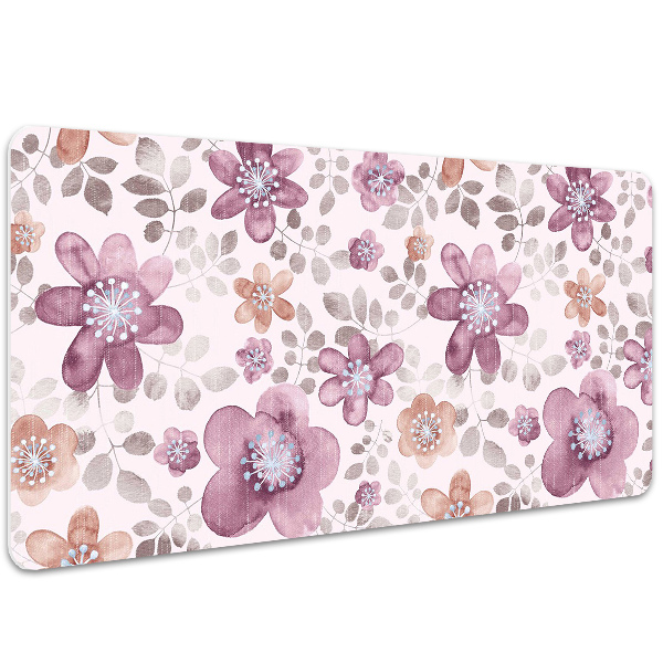 Alfombrilla escritorio Flores rosadas
