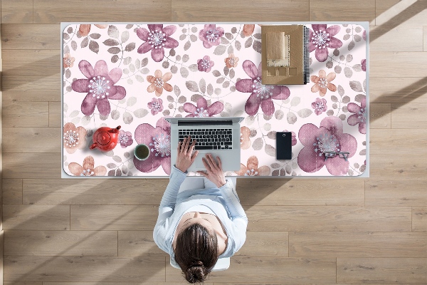 Alfombrilla escritorio Flores rosadas