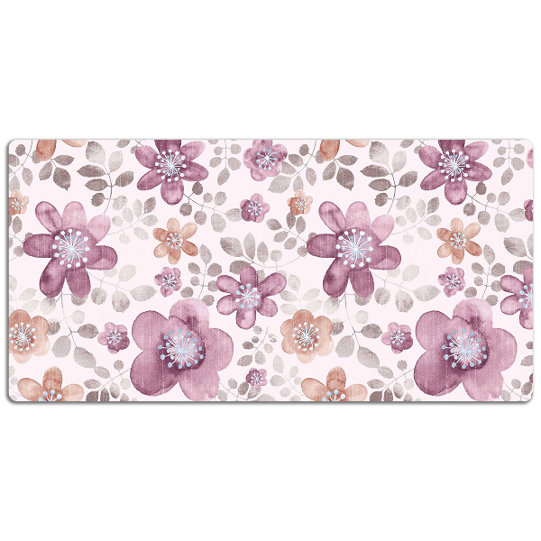 Alfombrilla escritorio Flores rosadas