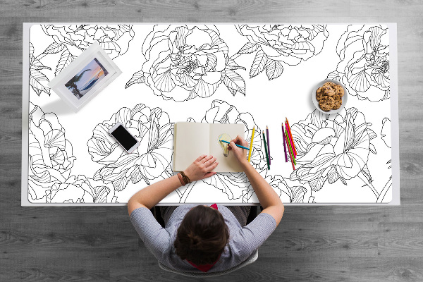 Alfombrilla escritorio Rosas dibujadas