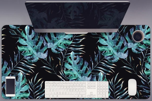 Protector de mesa escritorio Hojas oscuras