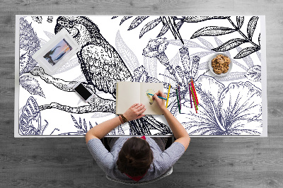 Alfombrilla escritorio Loro dibujado