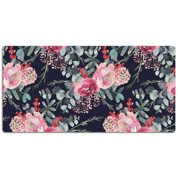 Alfombrilla escritorio Flores y hojas