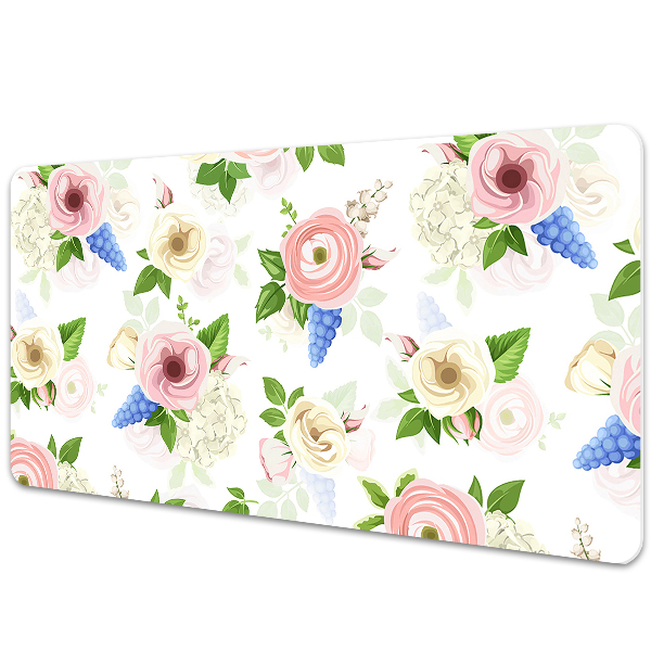 Alfombrilla escritorio Flores dibujadas