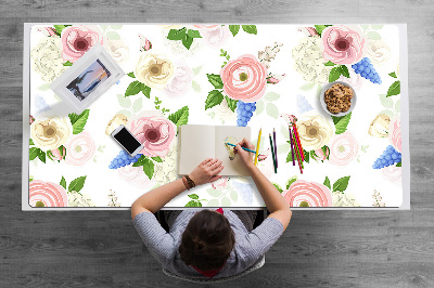 Alfombrilla escritorio Flores dibujadas