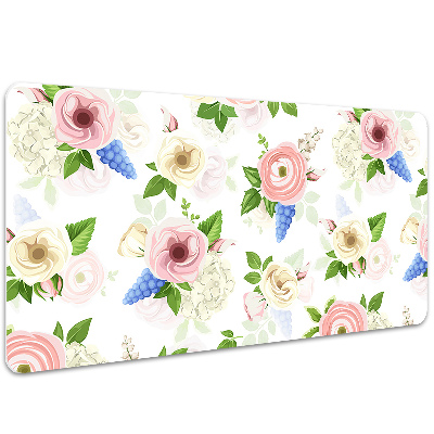 Alfombrilla escritorio Flores dibujadas