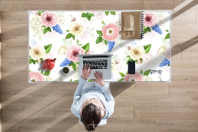 Alfombrilla escritorio Flores dibujadas