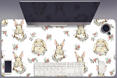 Alfombrilla mesa escritorio Conejos marrones claros