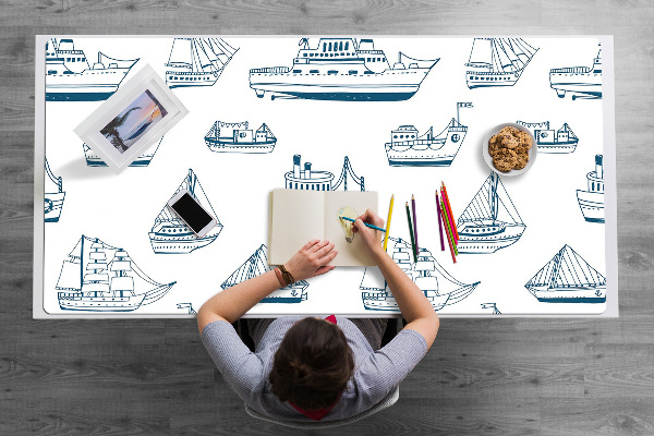 Protector de escritorio Barcos azules