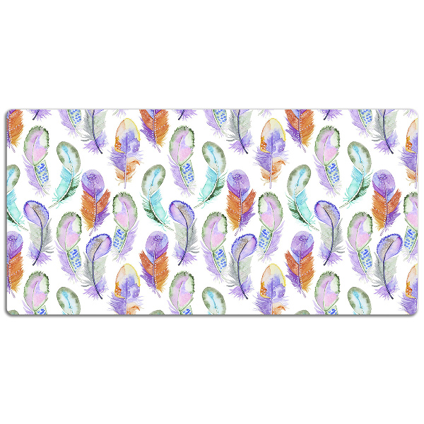 Alfombrilla escritorio Plumas coloridas