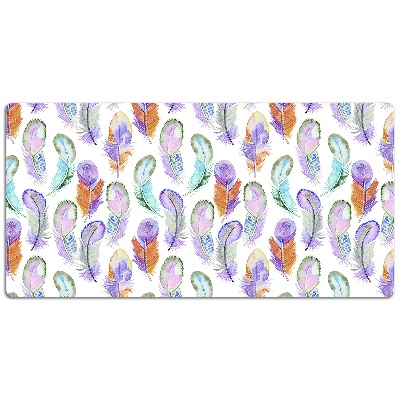 Alfombrilla escritorio Plumas coloridas