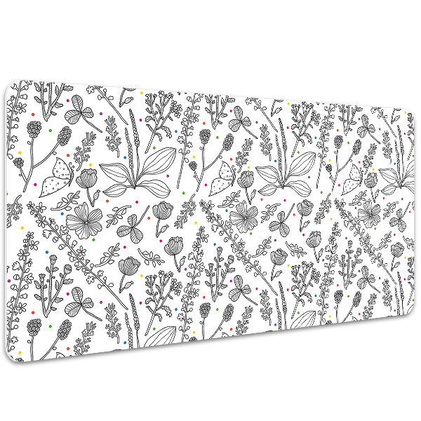 Protector de escritorio Flores y puntos